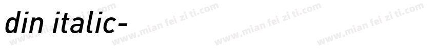 din italic字体转换